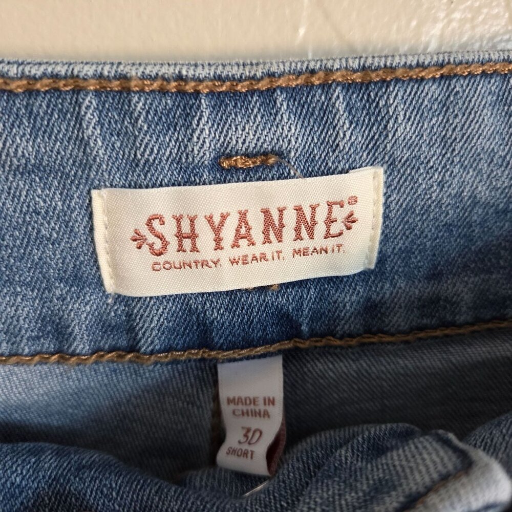 Shyanne High-Rise Patch Pocket Seamed Flare Jeans Light Wash 30 Cowgirl Western - Picture 2 of 10